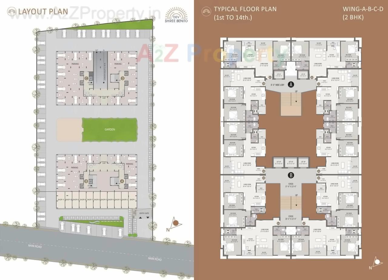 Layout of real estate project Devshree Benito located at Vanakla, Surat, Gujarat
