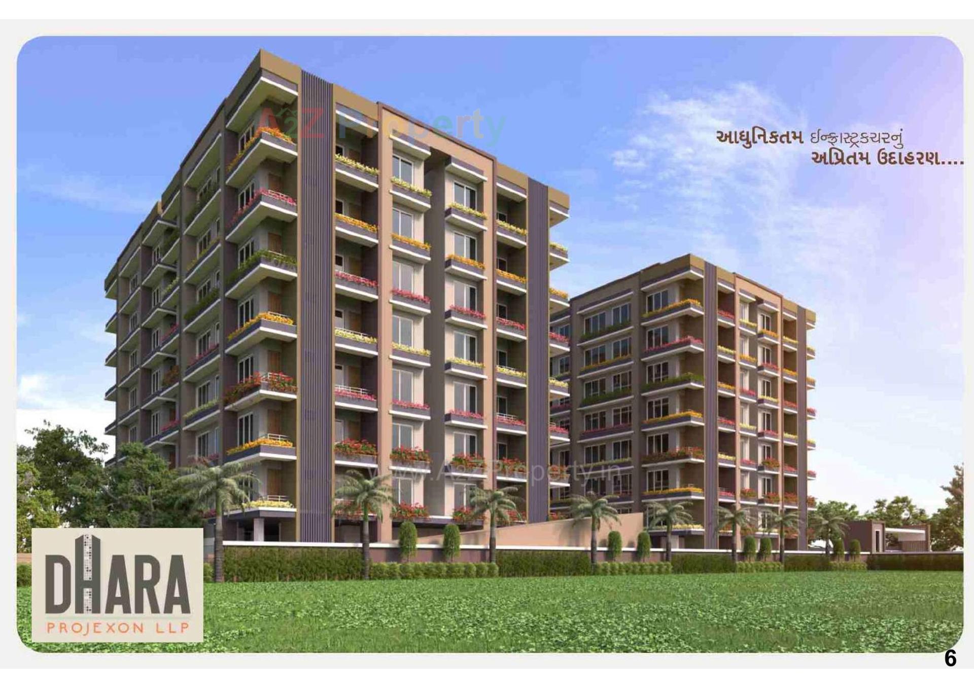 3D Elevation of real estate project Dhara Homes located at Mota, Surat, Gujarat