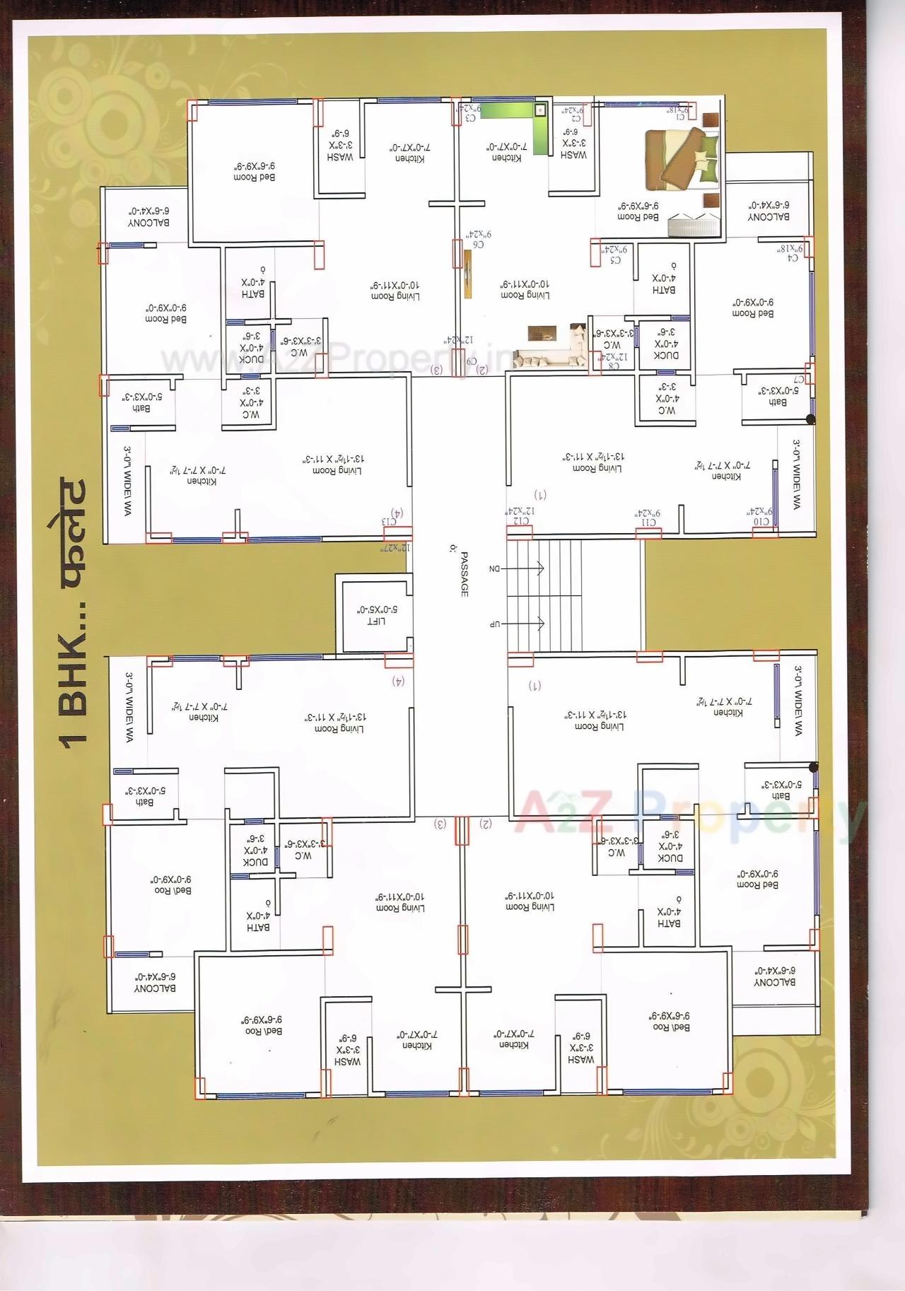 Layout of real estate project Dharmabhakti Residency located at Pali, Surat, Gujarat