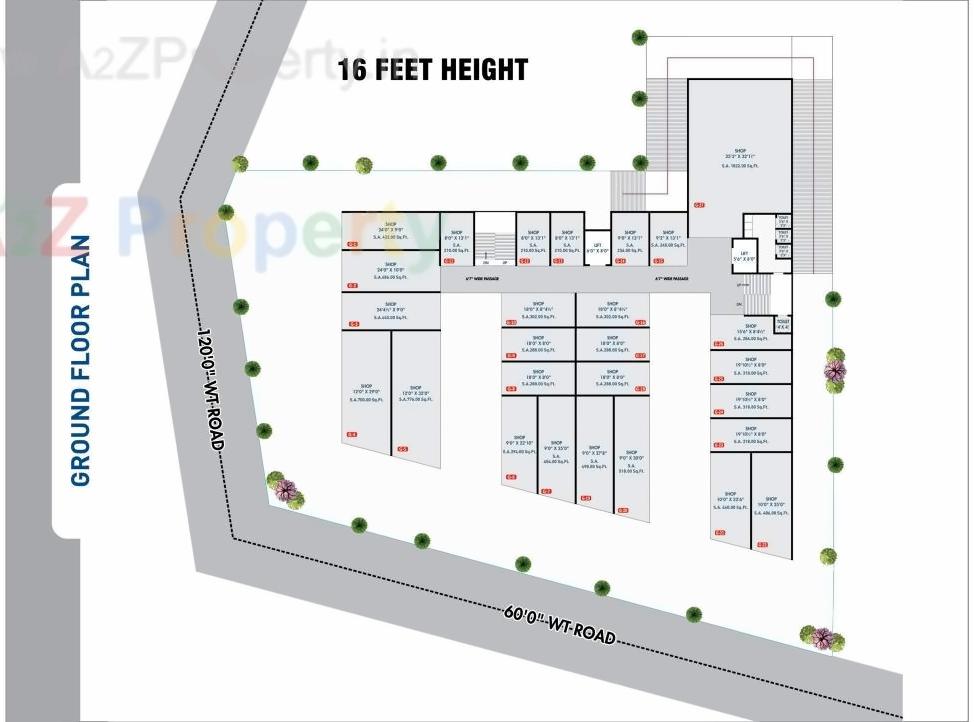 Layout of real estate project Divy Mall located at Kosad, Surat, Gujarat