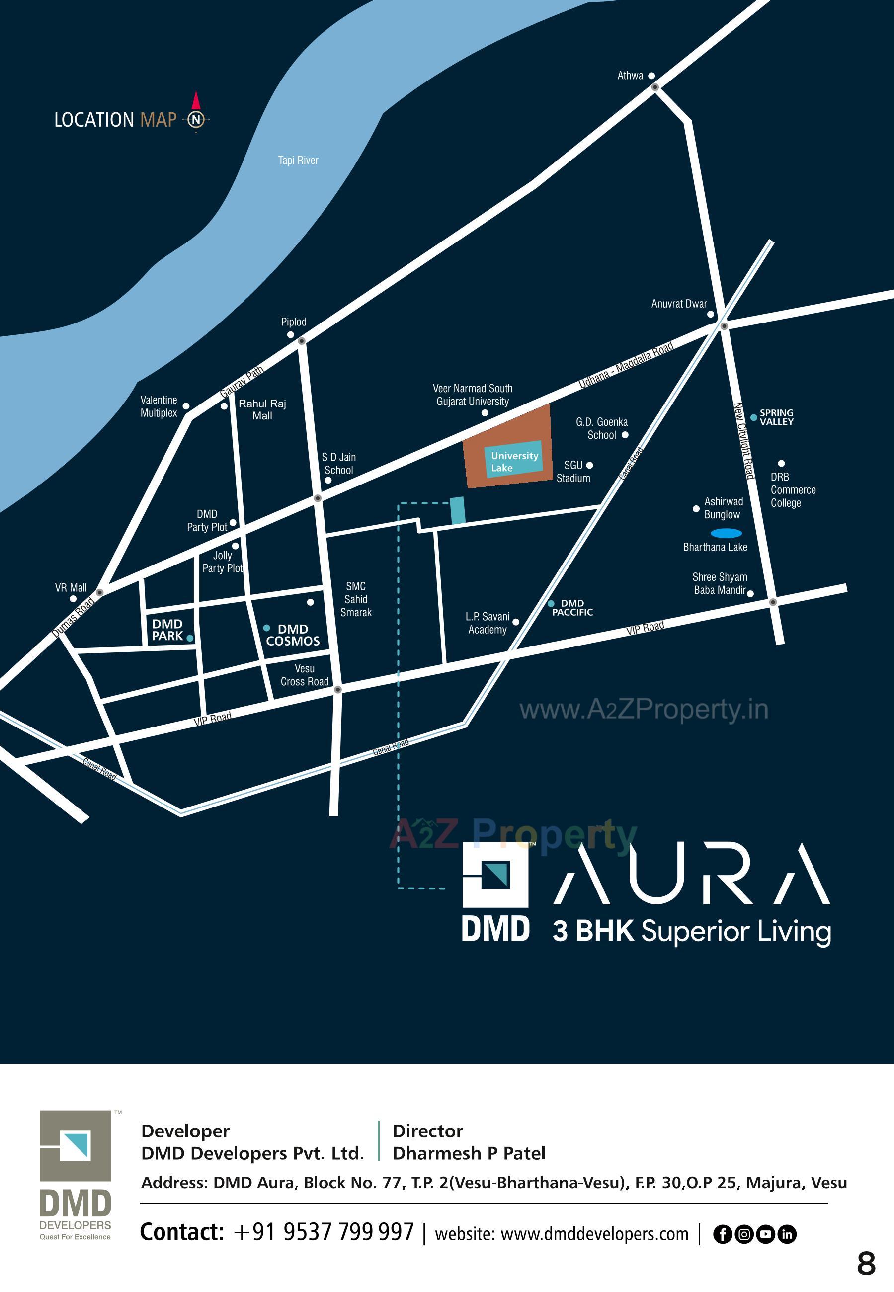  of real estate project Dmd Aura located at Vesu, Surat, Gujarat