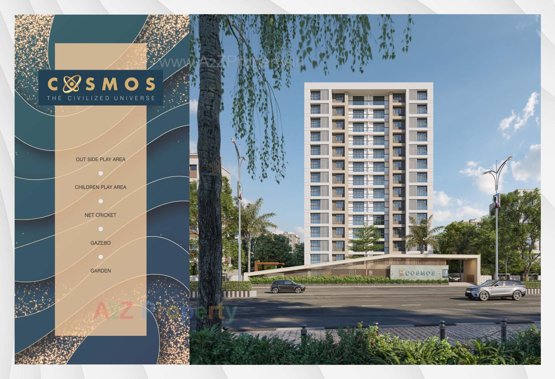 3D Elevation of real estate project Dmd Cosmos located at Vesu, Surat, Gujarat