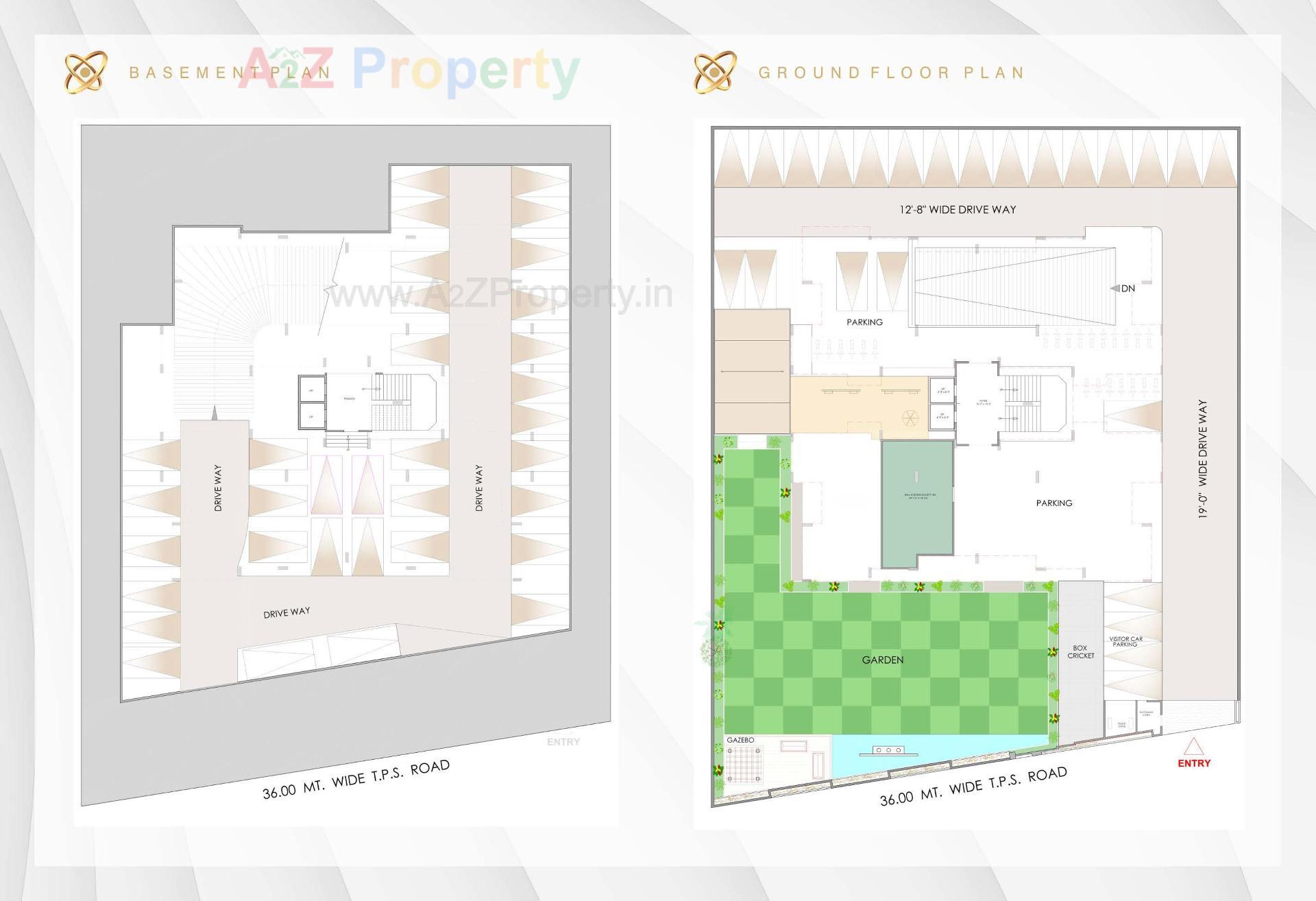 Layout of real estate project Dmd Cosmos located at Vesu, Surat, Gujarat