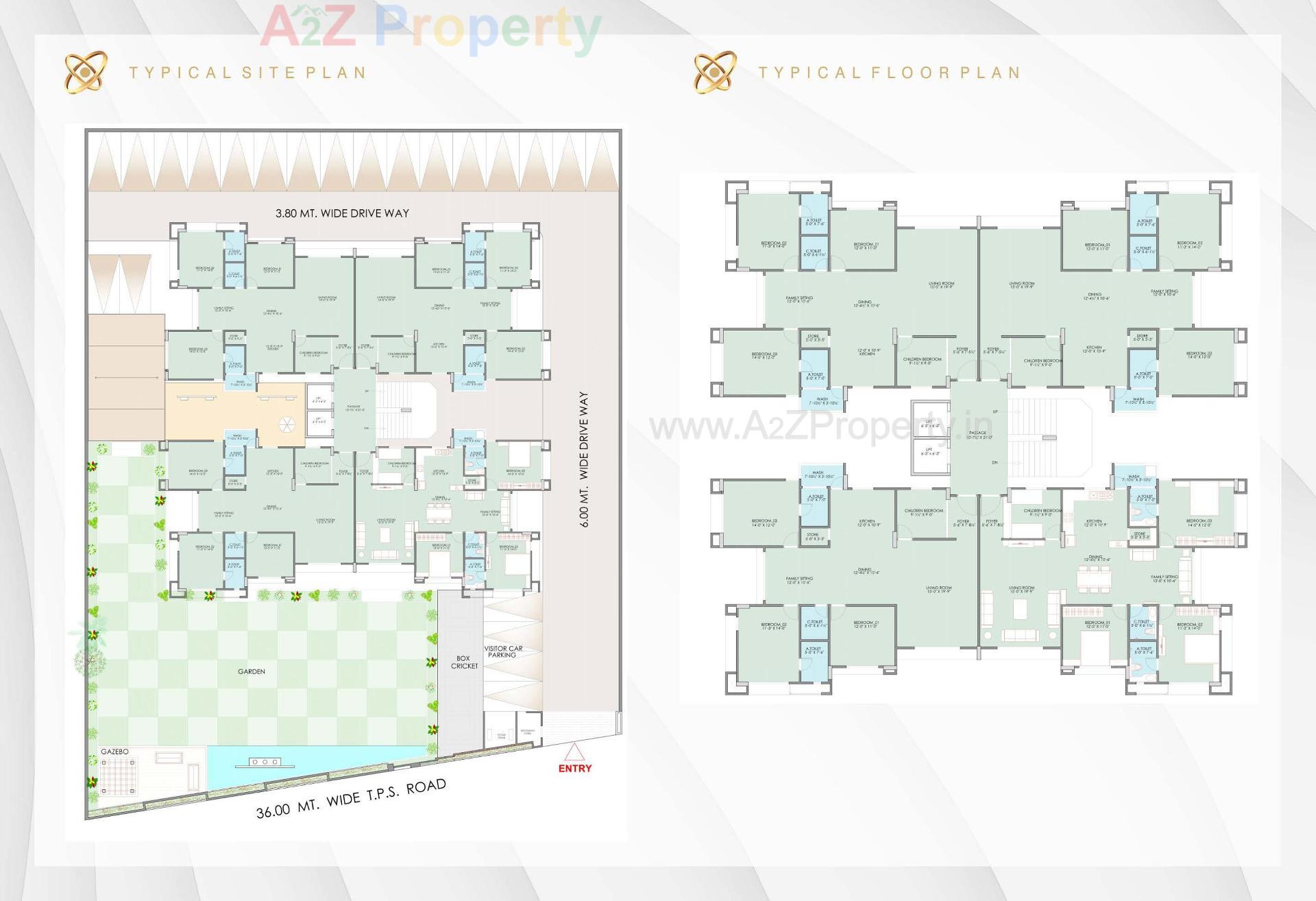 Layout of real estate project Dmd Cosmos located at Vesu, Surat, Gujarat