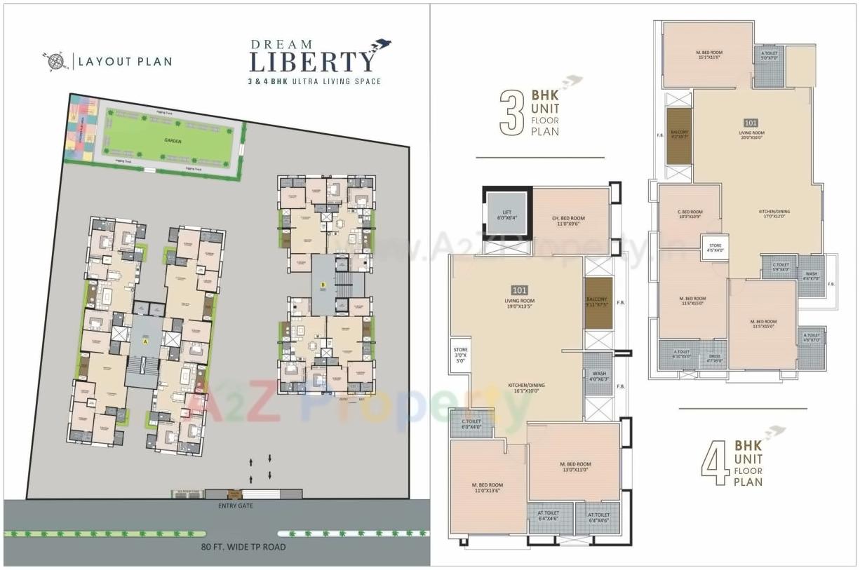 Layout of real estate project Dream Liberty located at Surat, Surat, Gujarat