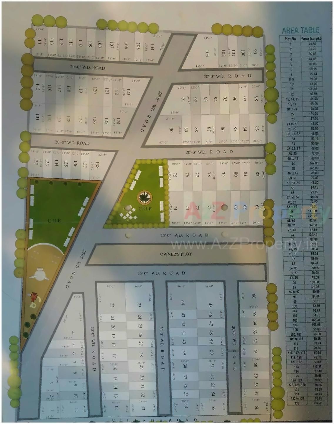Layout of real estate project Dream Villa located at Bagumara, Surat, Gujarat