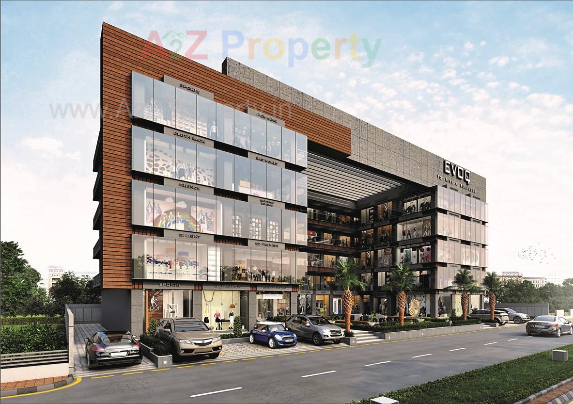 3D Elevation of real estate project E Voq located at Palanpur, Surat, Gujarat