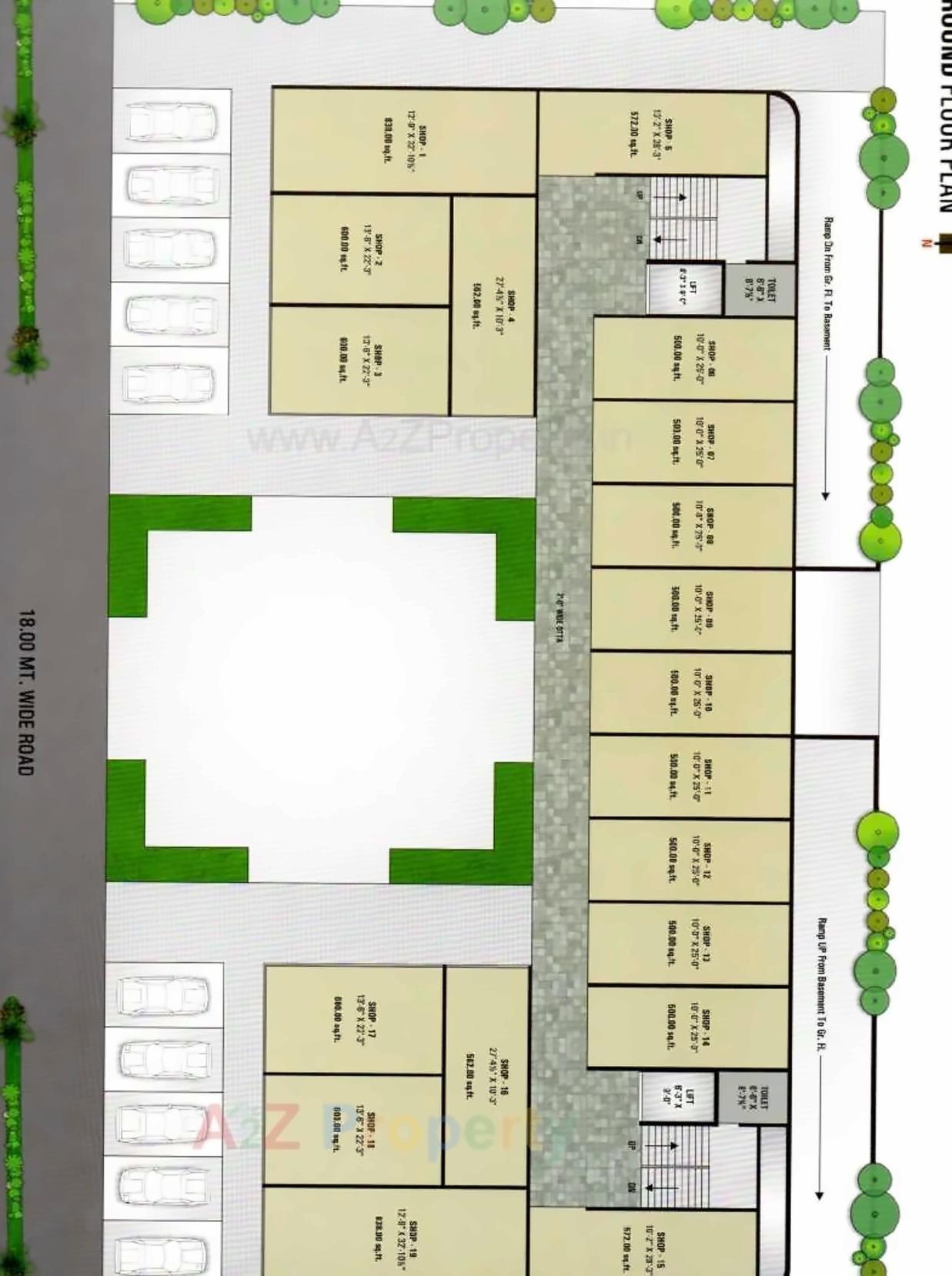 Layout of real estate project E Voq located at Palanpur, Surat, Gujarat