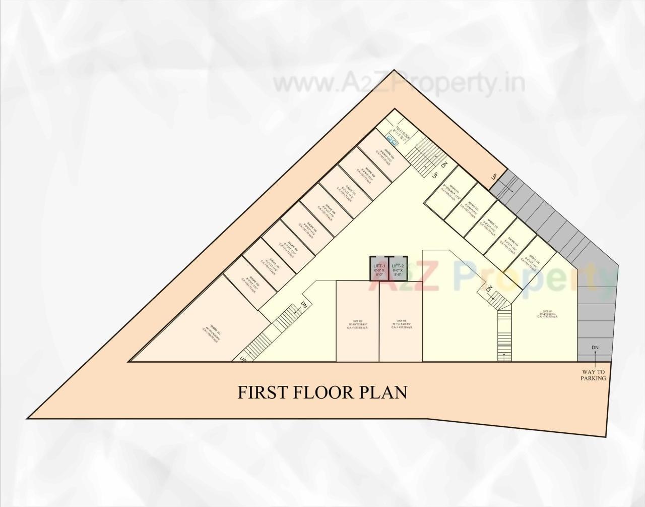 Layout of real estate project Earth Plaza located at Variav, Surat, Gujarat