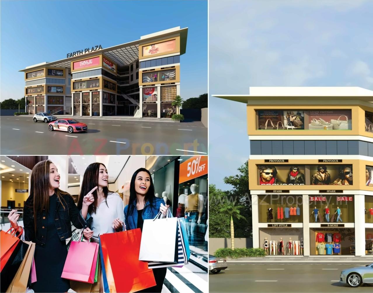 3D Elevation of real estate project Earth Plaza located at Variav, Surat, Gujarat