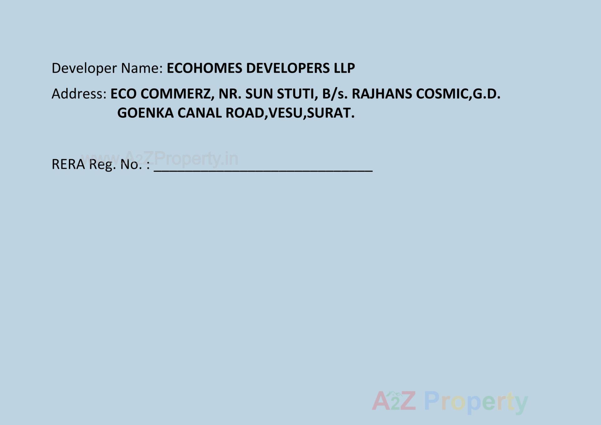  of real estate project Eco Commerz located at Vesu, Surat, Gujarat