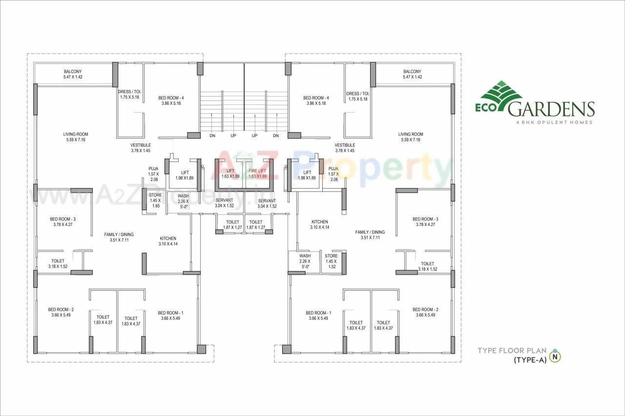 Layout of real estate project Eco Gardens located at Vesu, Surat, Gujarat