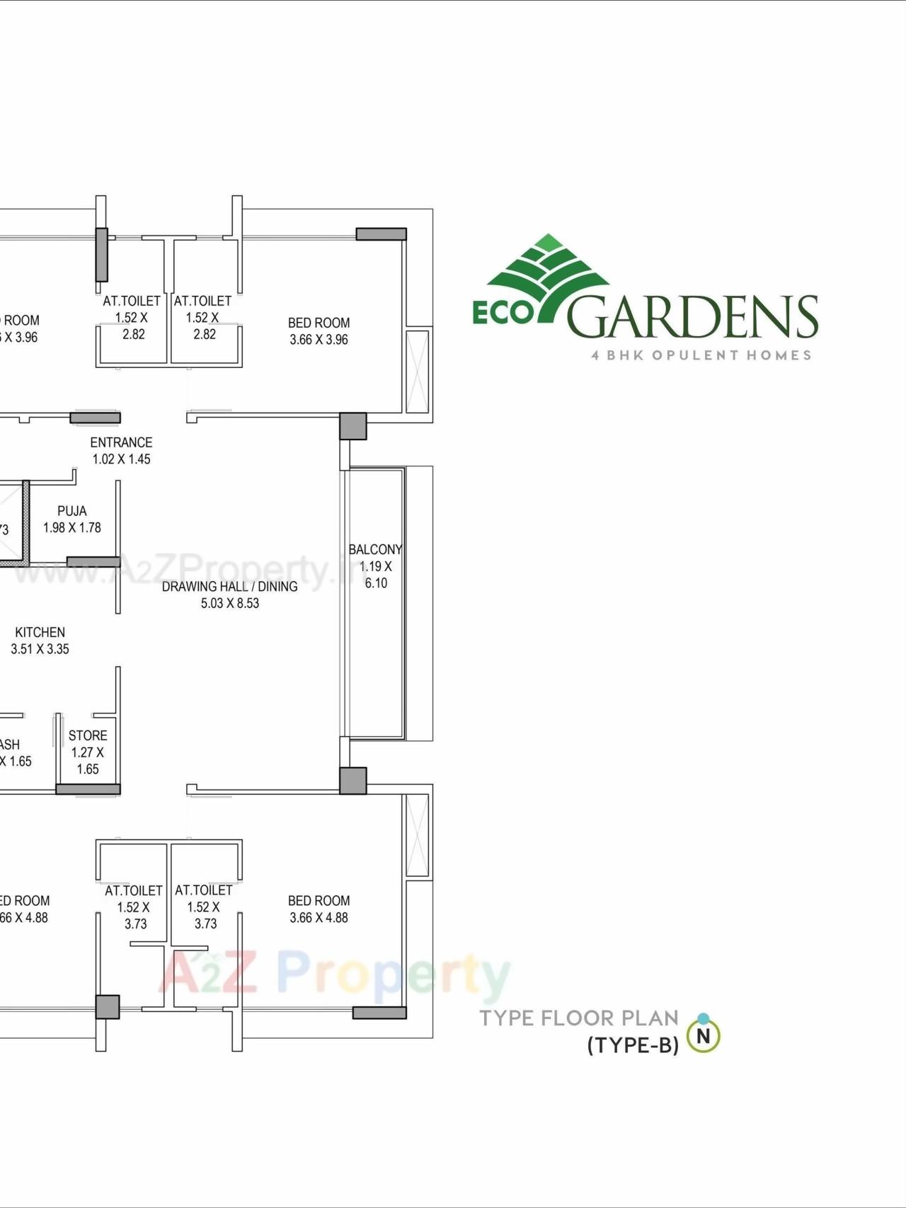 Layout of real estate project Eco Gardens located at Vesu, Surat, Gujarat