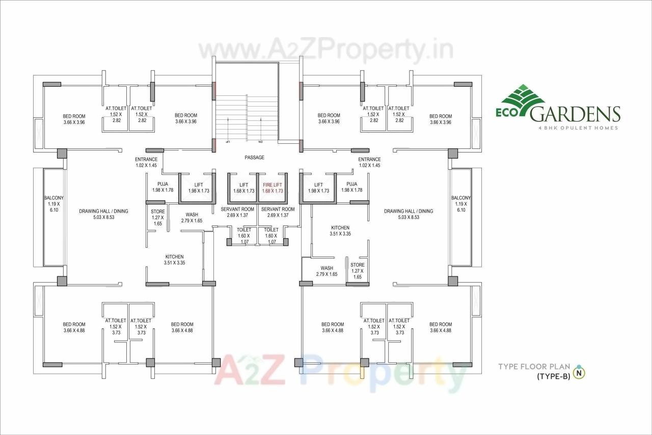 Layout of real estate project Eco Gardens located at Vesu, Surat, Gujarat
