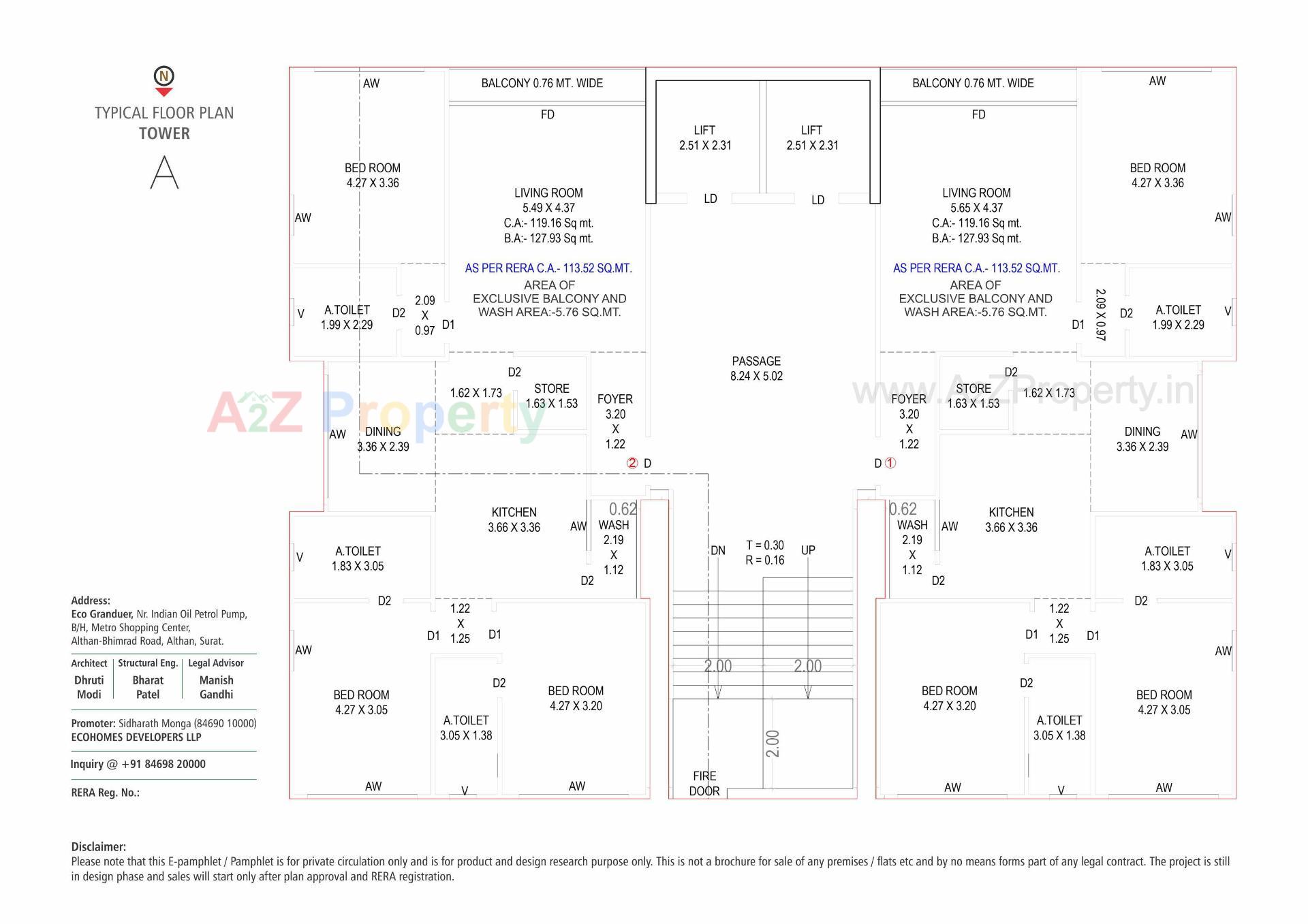  of real estate project Eco Grandeur located at Althan, Surat, Gujarat