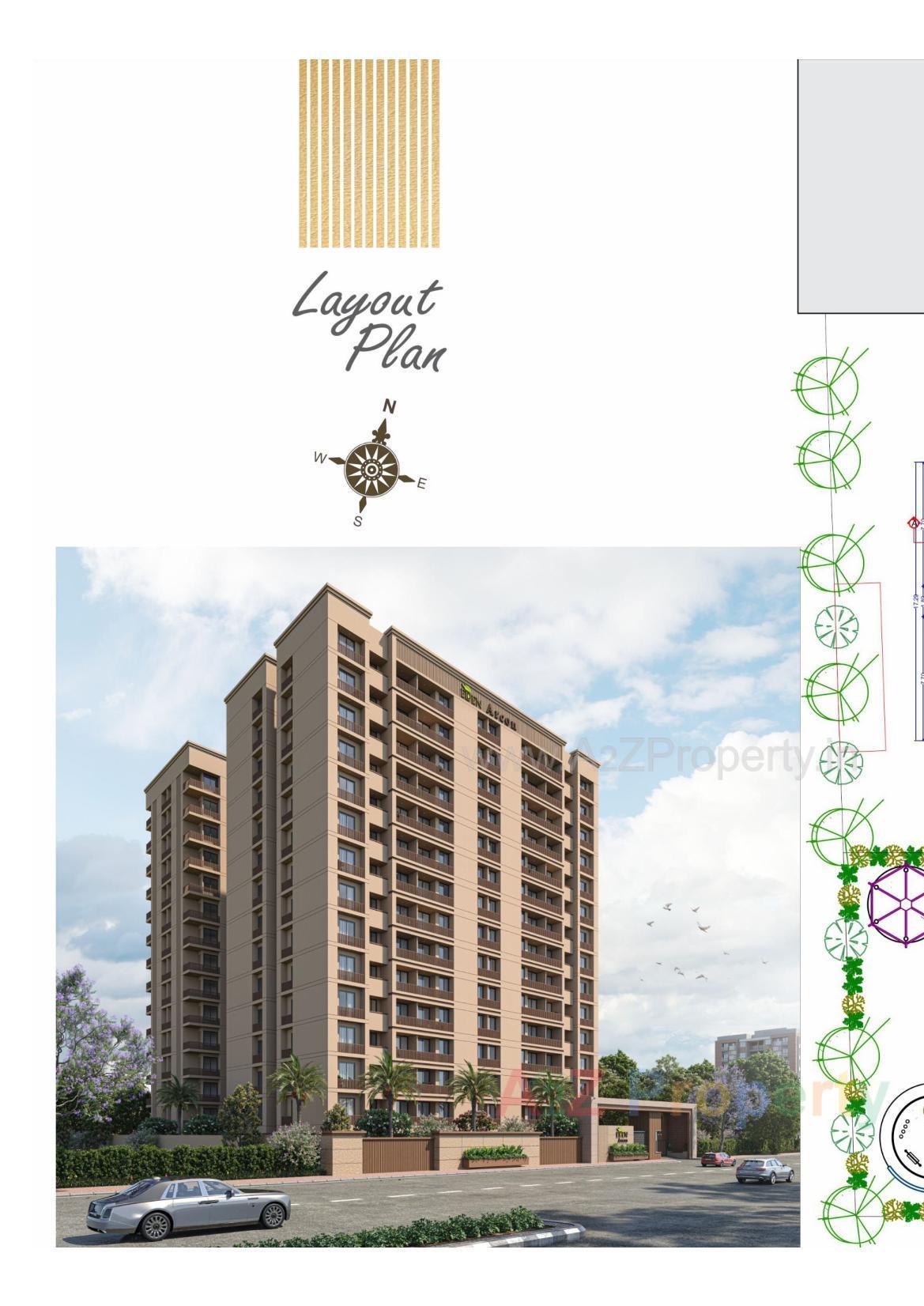 3D Elevation of real estate project Eden Arcon located at Sarthana, Surat, Gujarat