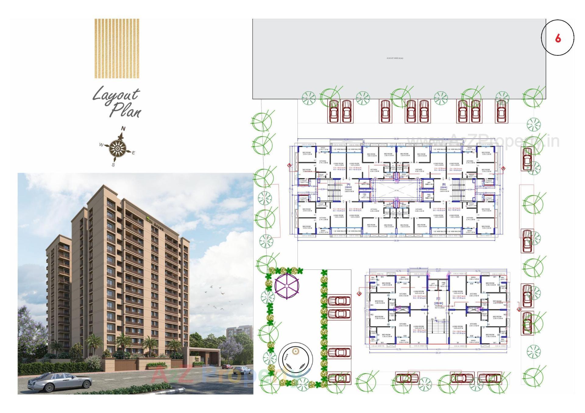 Layout of real estate project Eden Arcon located at Sarthana, Surat, Gujarat