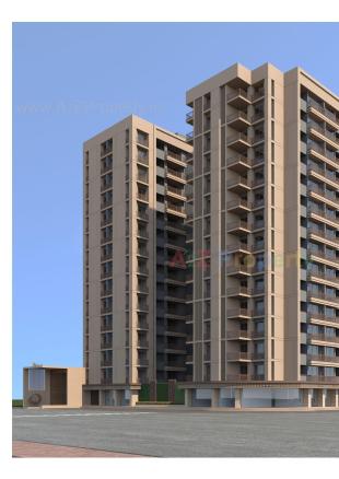 Elevation of real estate project Eden Atmos located at Sarthana, Surat, Gujarat