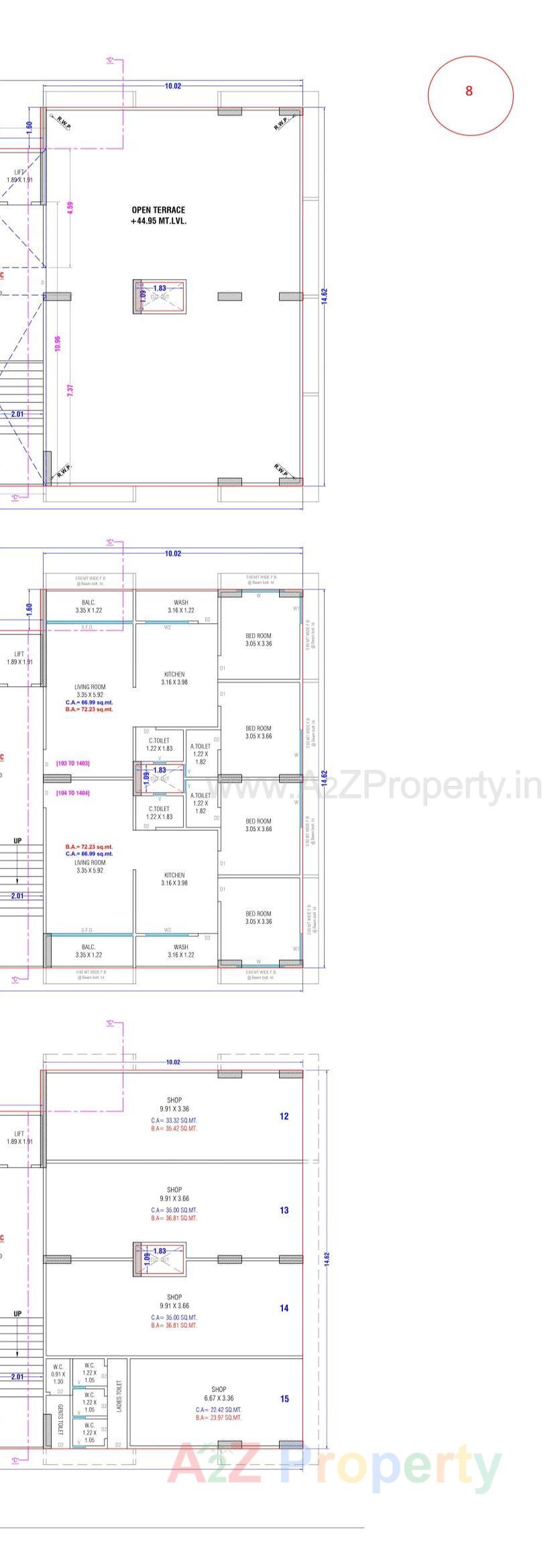 Layout of real estate project Eden Atmos located at Sarthana, Surat, Gujarat