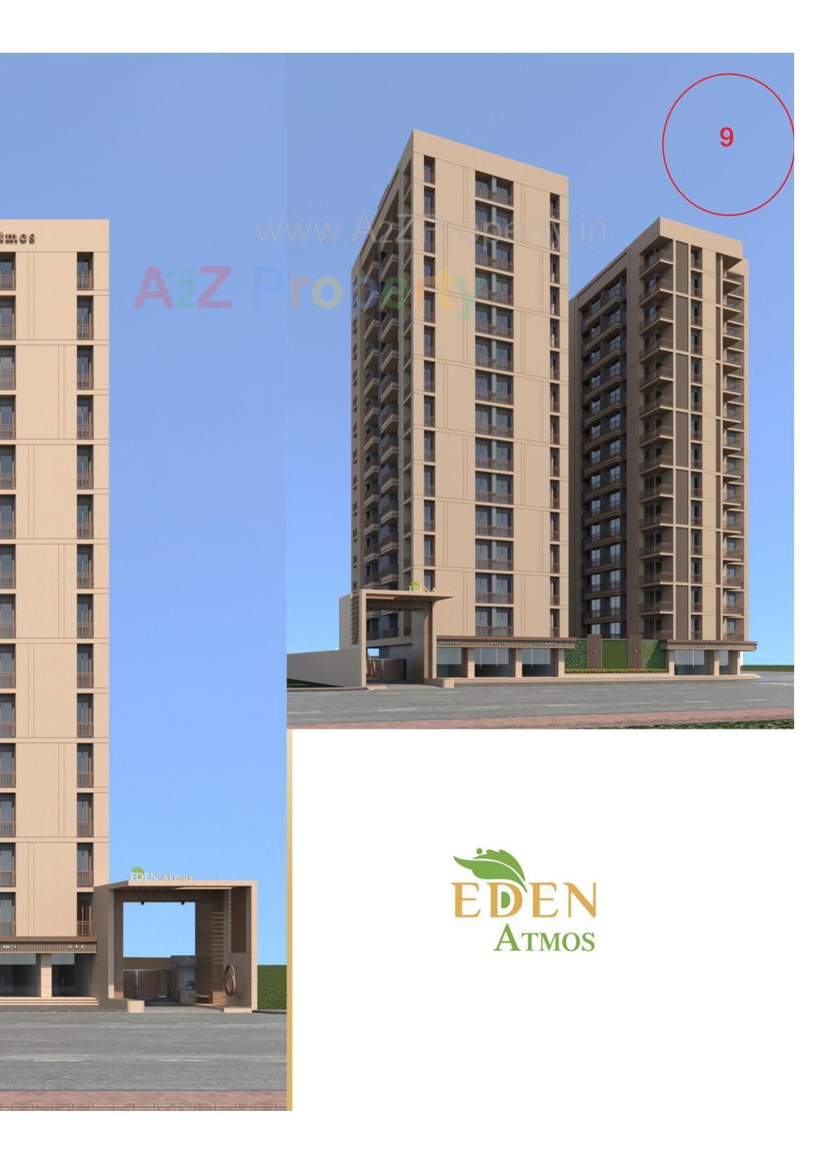 3D Elevation of real estate project Eden Atmos located at Sarthana, Surat, Gujarat