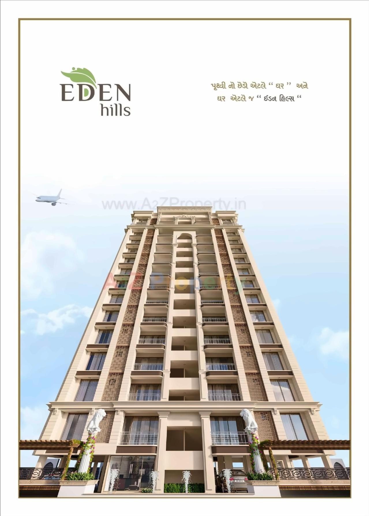 3D Elevation of real estate project Eden Hills located at Varachha, Surat, Gujarat