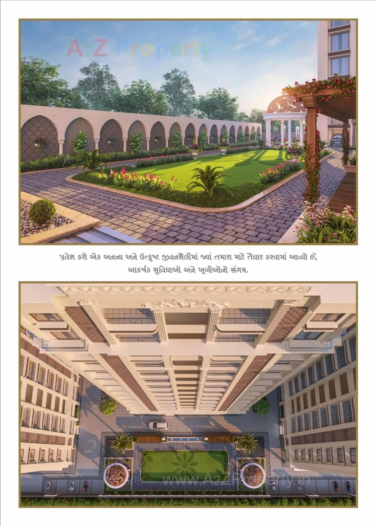 3D Elevation of real estate project Eden Hills located at Varachha, Surat, Gujarat