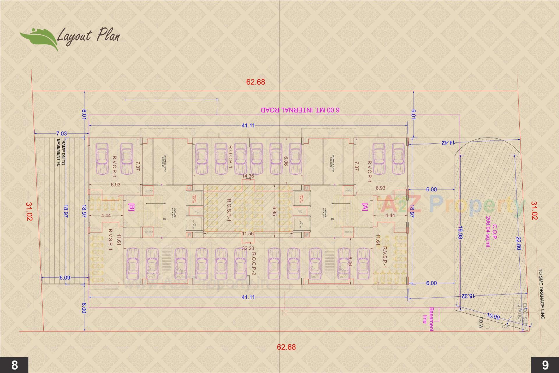 Layout of real estate project Eden Imperia located at Neral, Surat, Gujarat