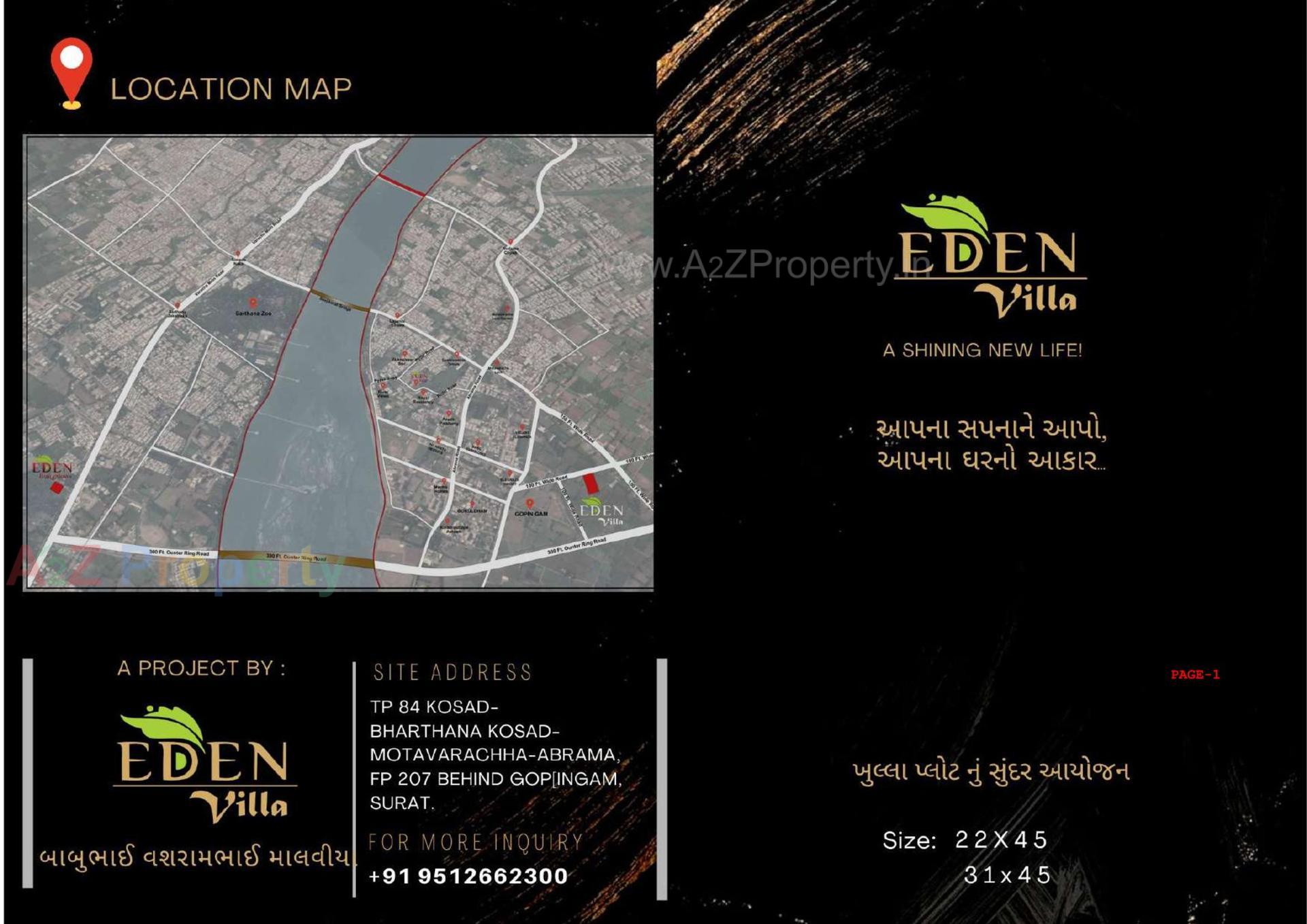  of real estate project Eden Villa located at Mota, Surat, Gujarat