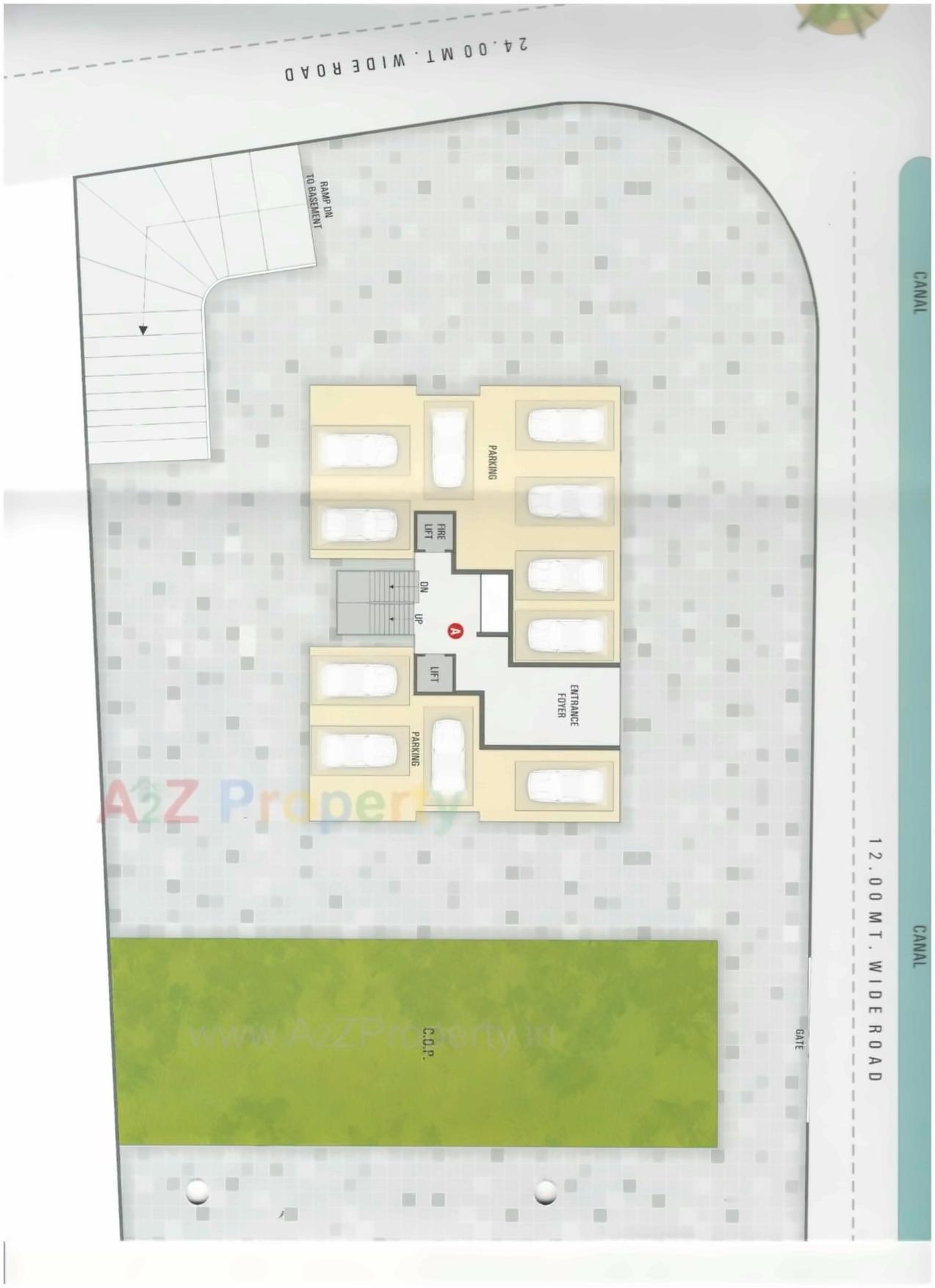 Layout of real estate project Eleganza Heights located at Varachha, Surat, Gujarat