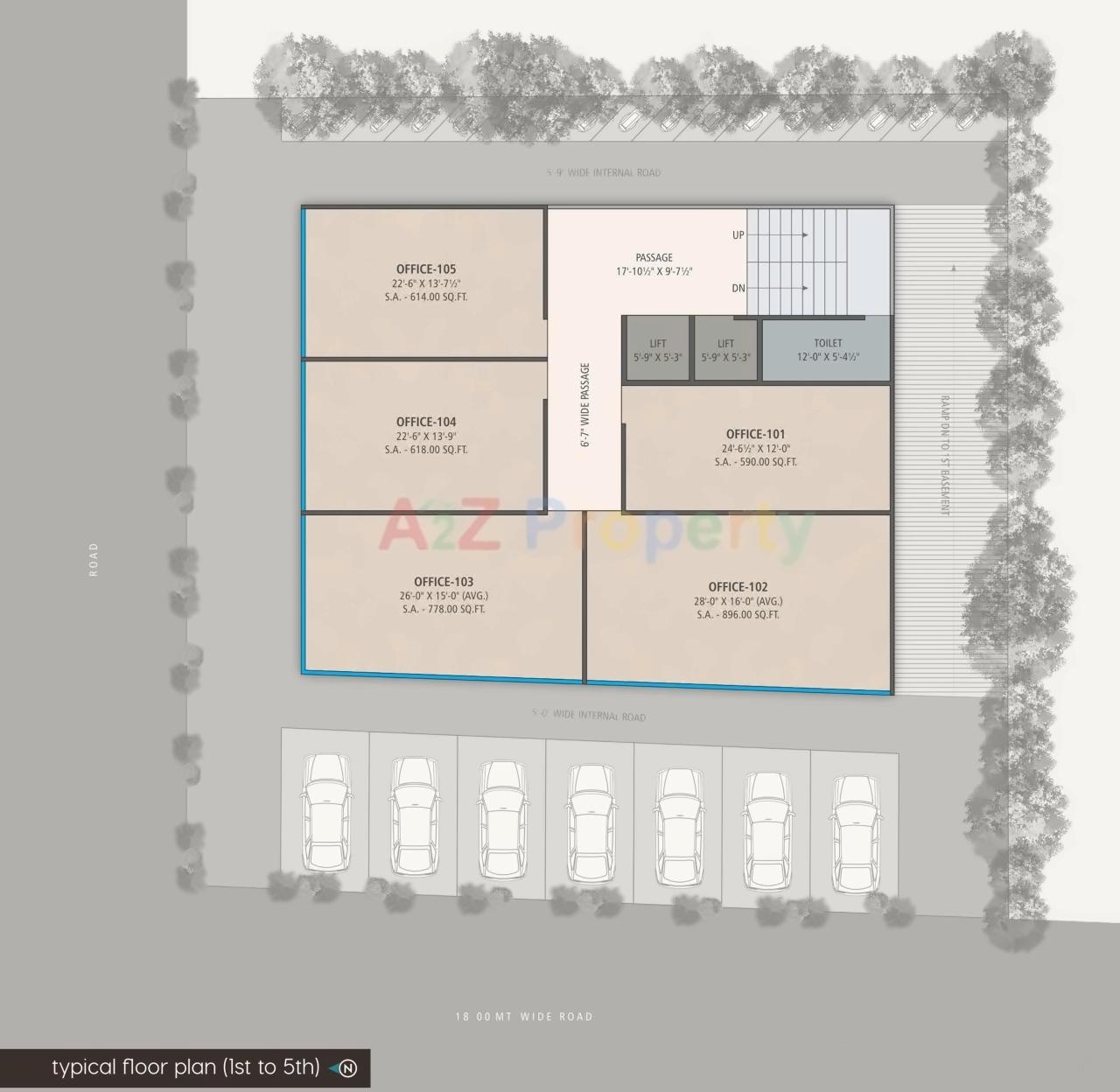 Layout of real estate project Elite located at Nanpura, Surat, Gujarat
