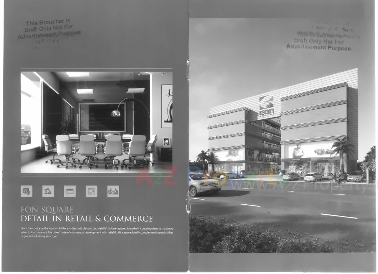 3D Elevation of real estate project Eon Square located at Adajan, Surat, Gujarat