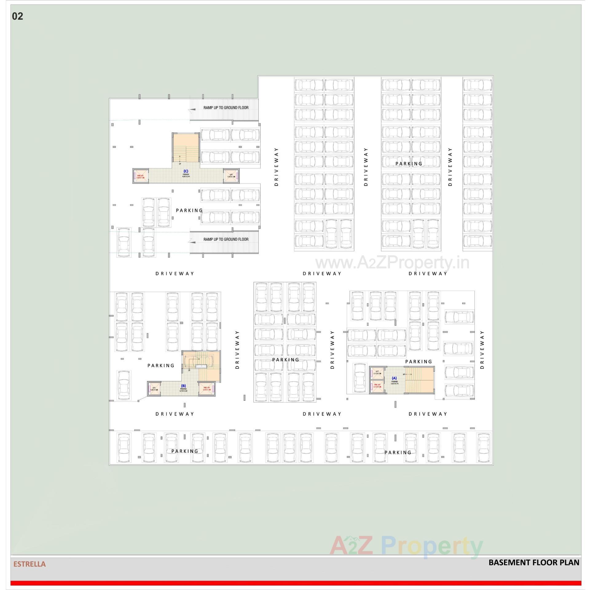 Layout of real estate project Estrella located at Palanpore, Surat, Gujarat