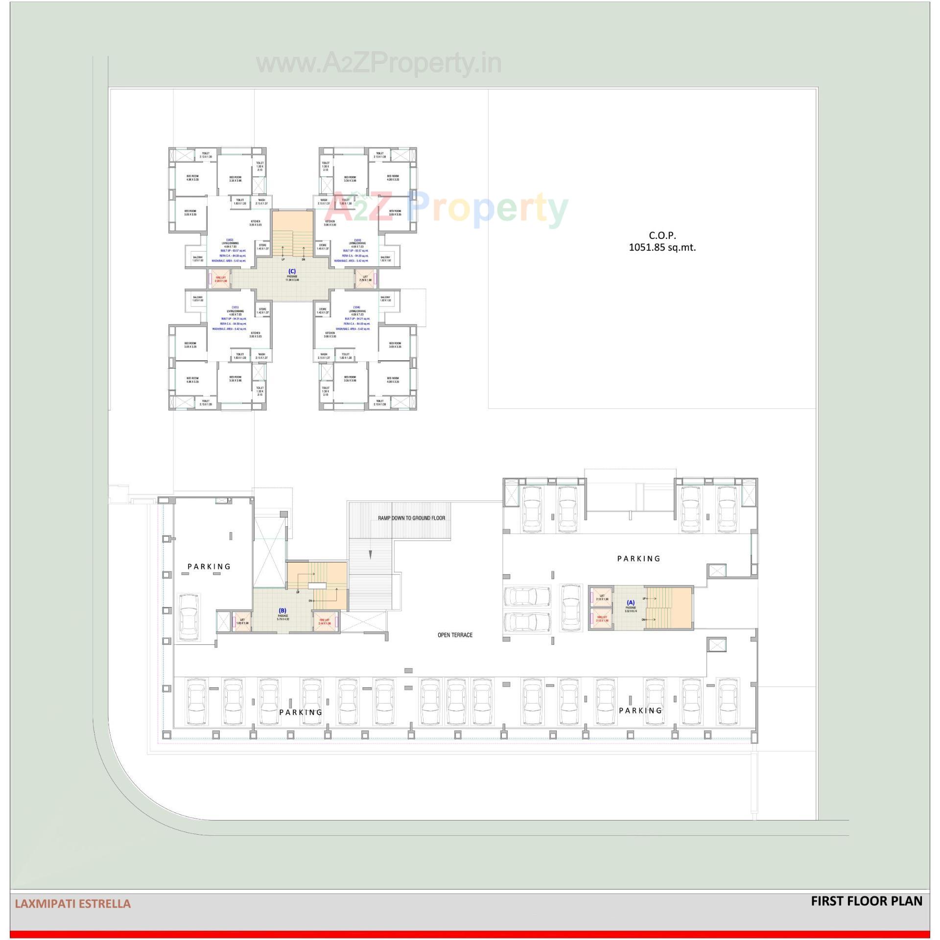 Layout of real estate project Estrella located at Palanpore, Surat, Gujarat