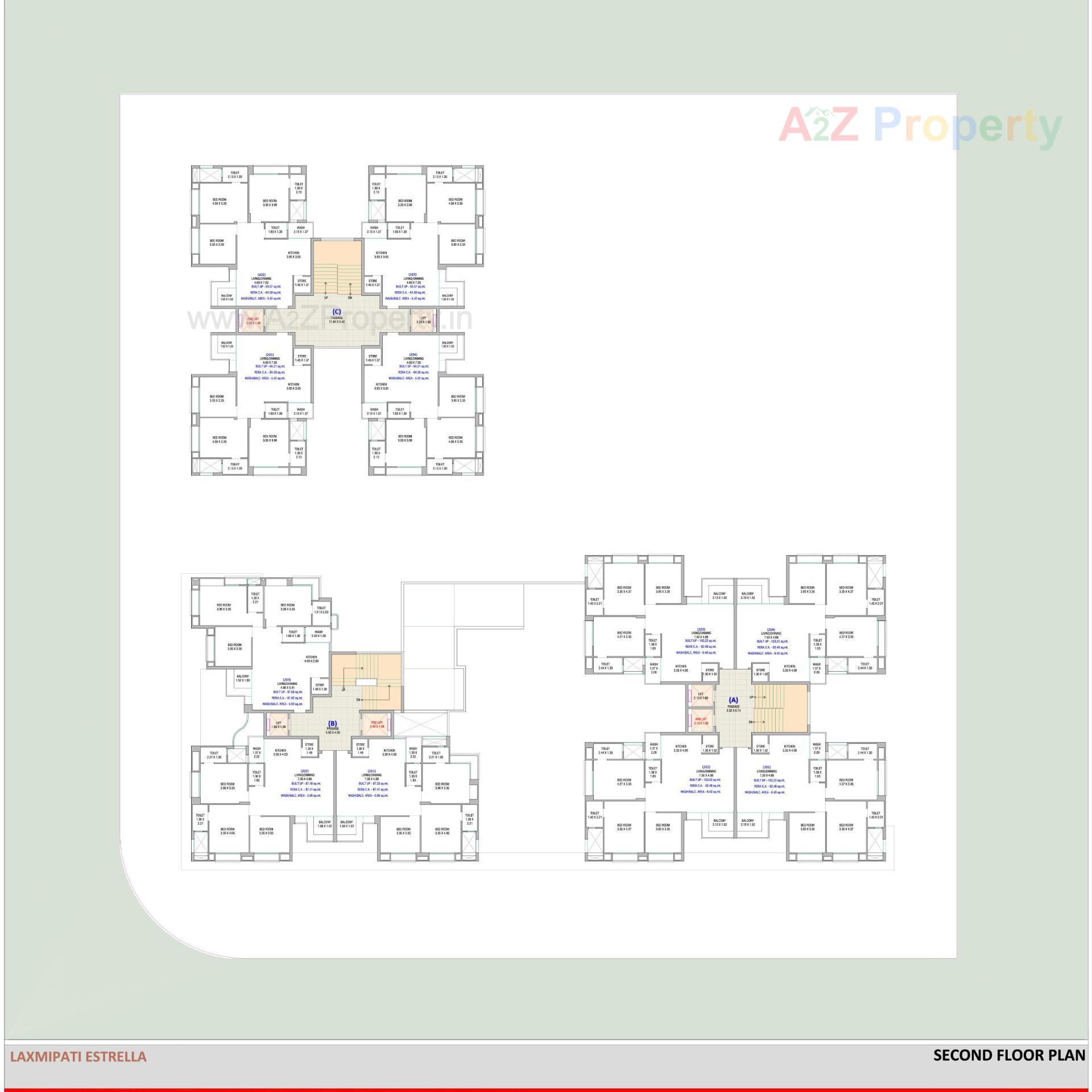 Layout of real estate project Estrella located at Palanpore, Surat, Gujarat
