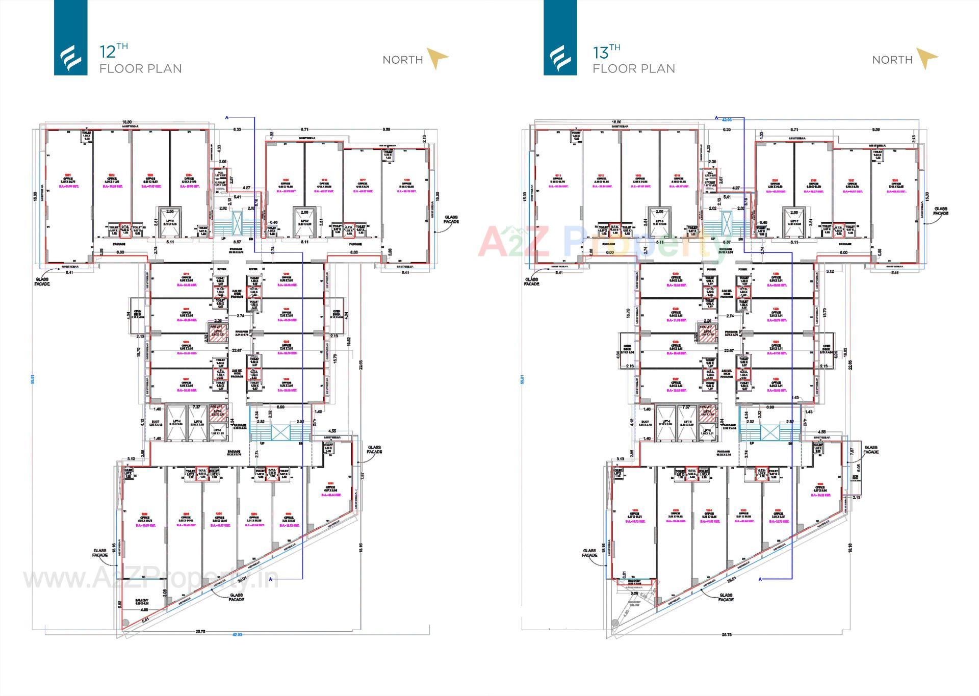 Layout of real estate project Excellent Business Hub located at Lal-darwaja, Surat, Gujarat