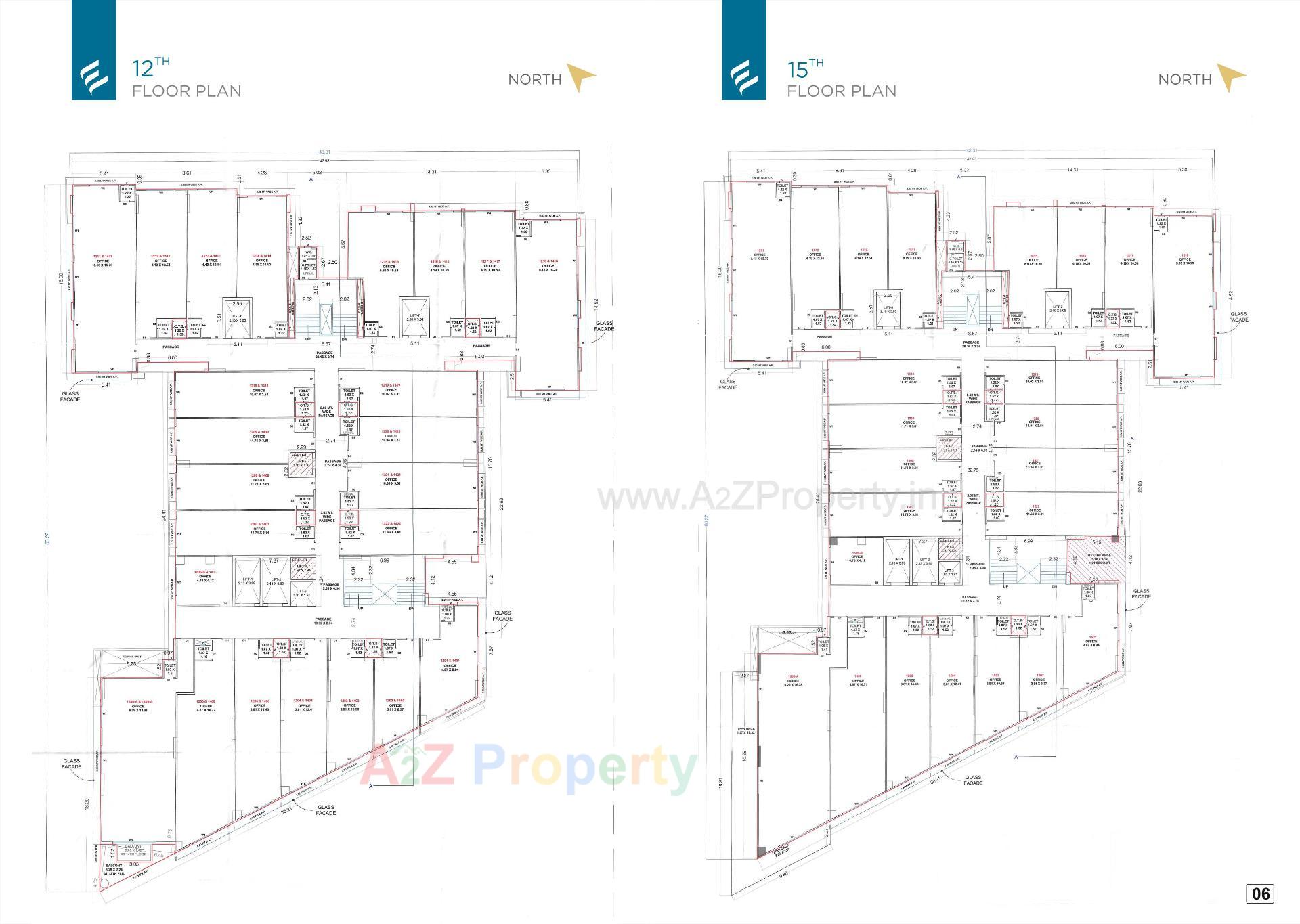 Layout of real estate project Excellent Business Hub located at Lal-darwaja, Surat, Gujarat