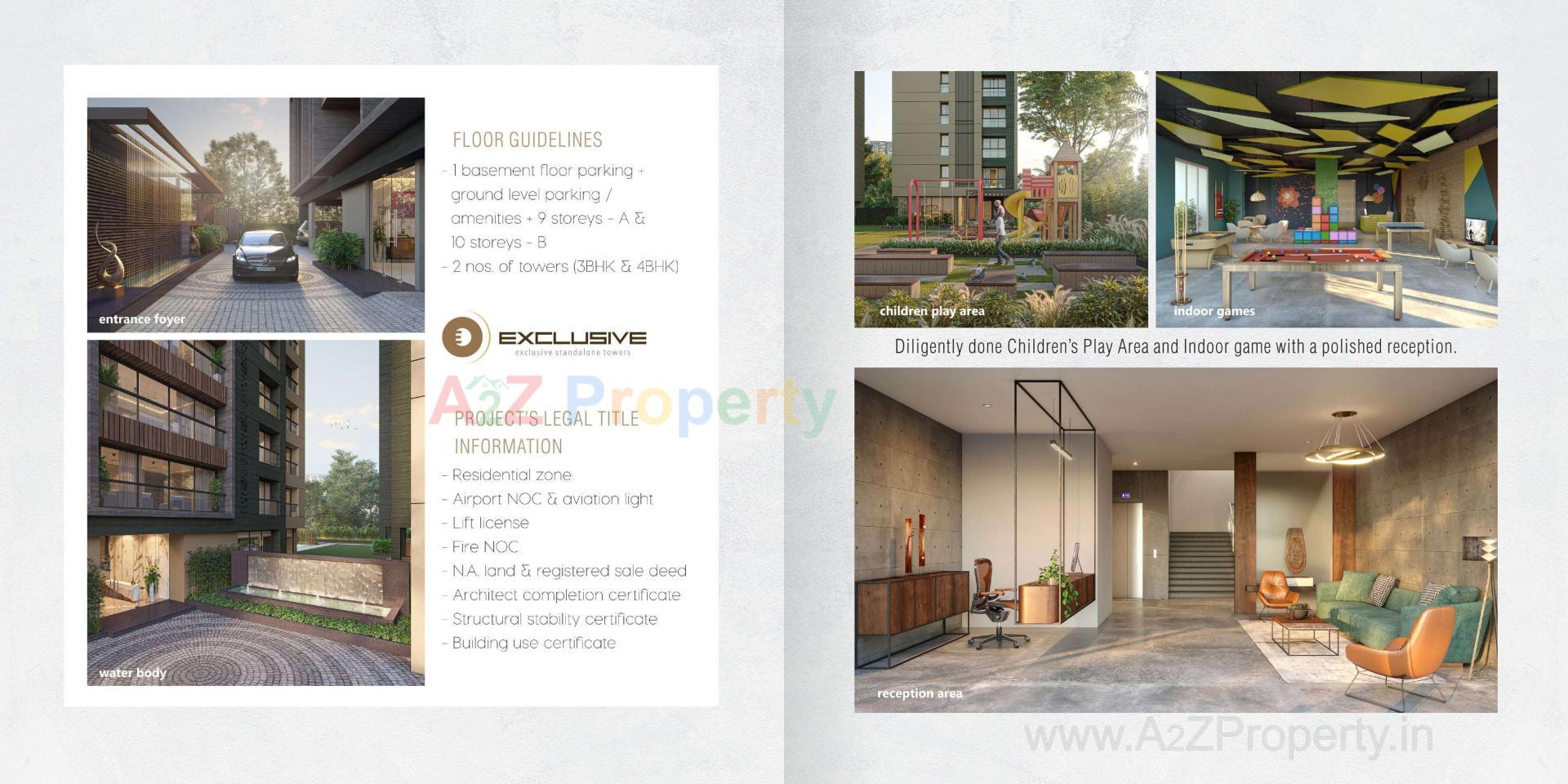 3D Elevation of real estate project Exclusive located at Rander, Surat, Gujarat