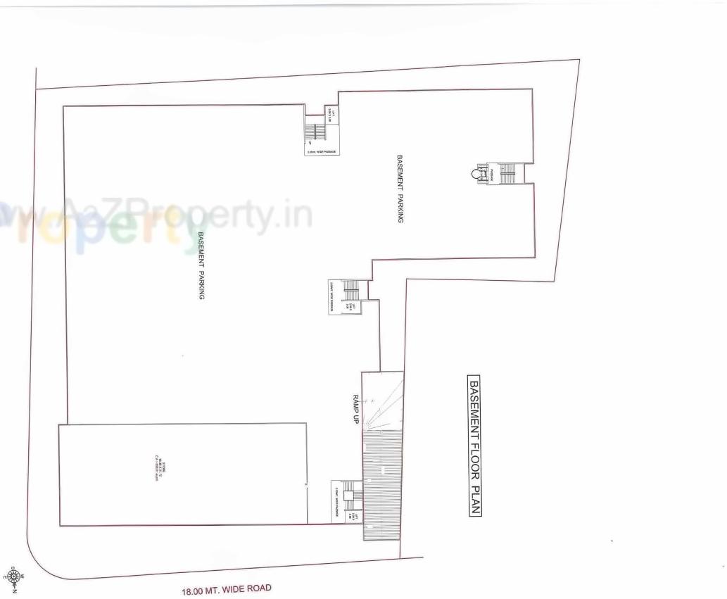 Layout of real estate project Exult Shoppers located at Vesu, Surat, Gujarat