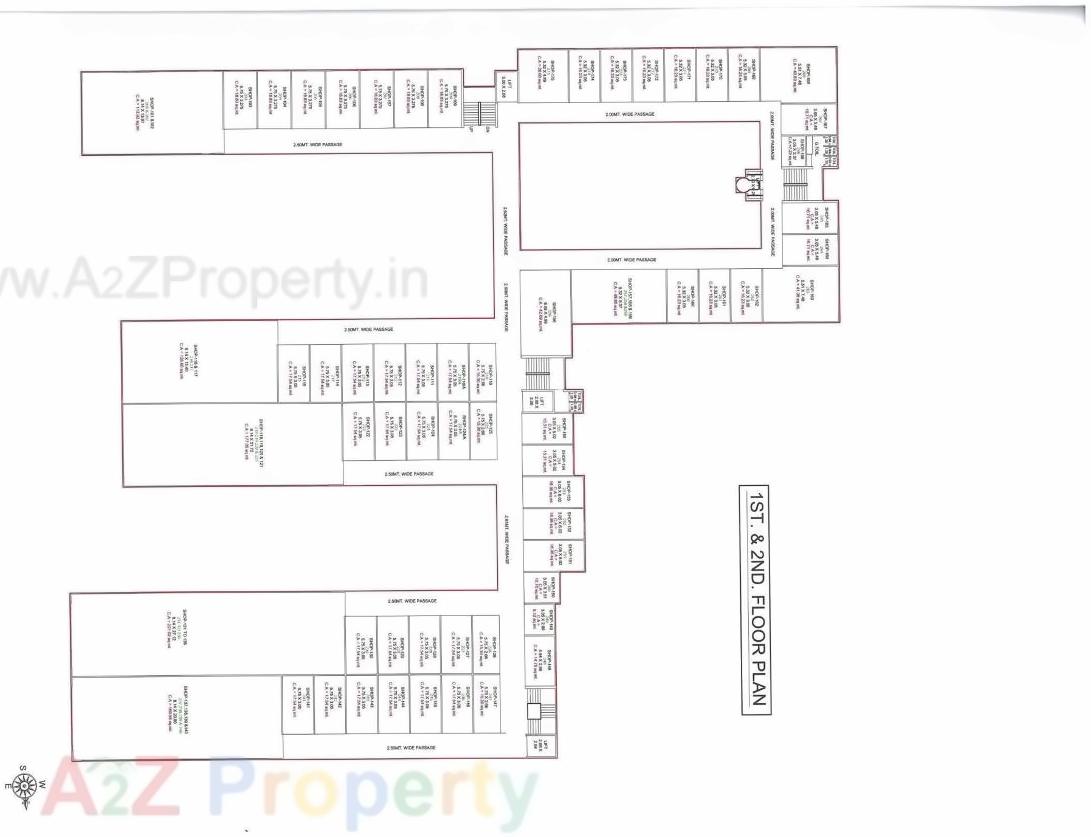 Layout of real estate project Exult Shoppers located at Vesu, Surat, Gujarat