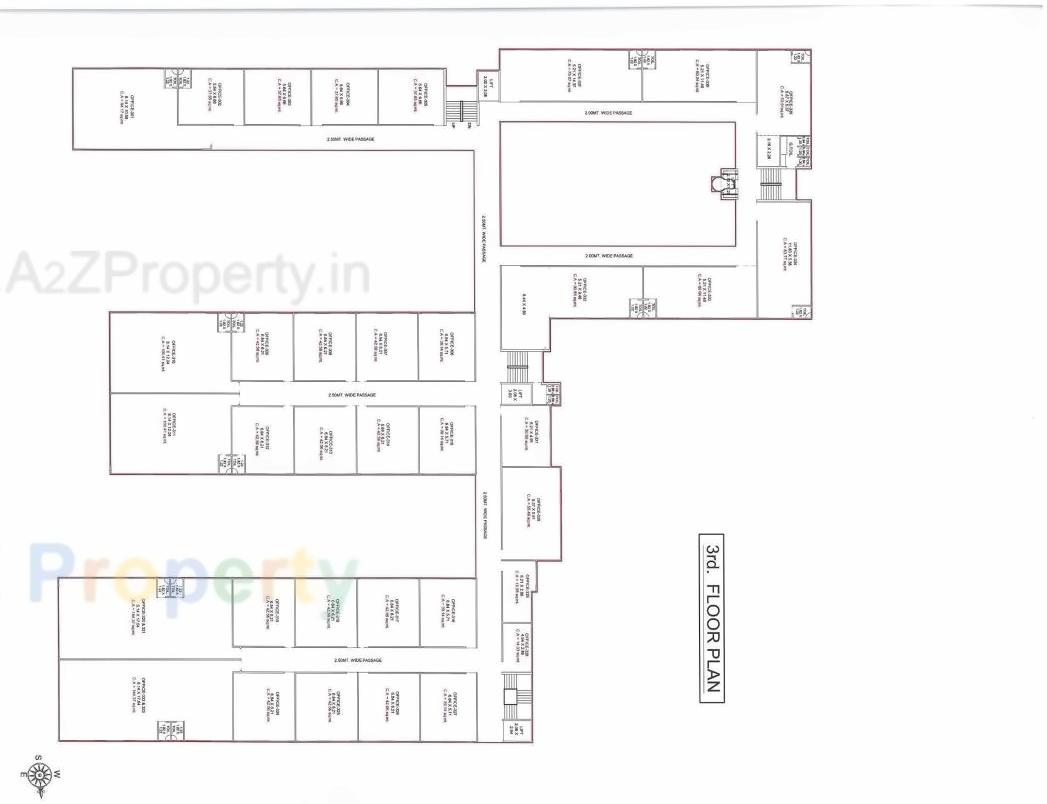 Layout of real estate project Exult Shoppers located at Vesu, Surat, Gujarat