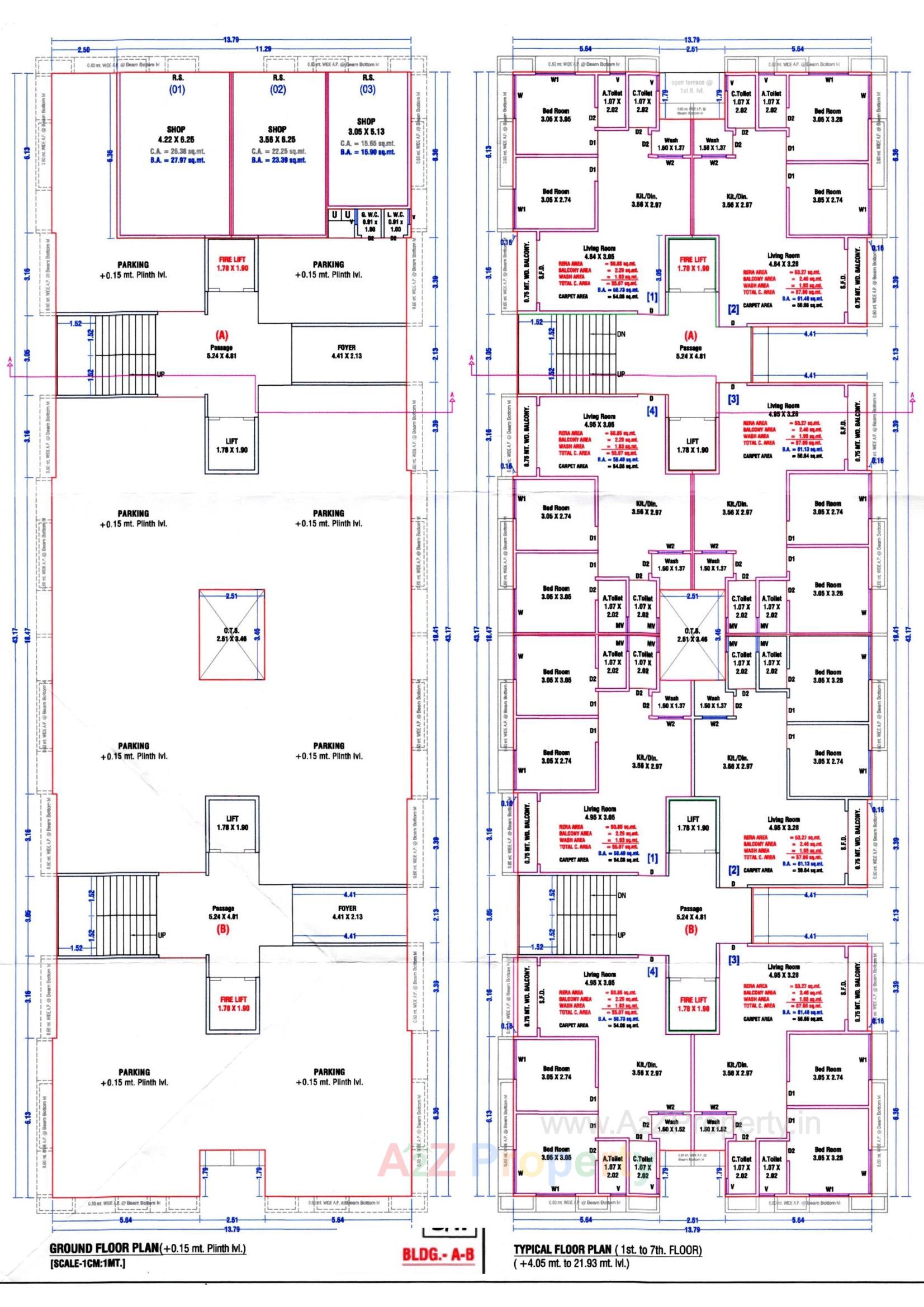 Layout of real estate project Flower View Homes located at Dindoli, Surat, Gujarat