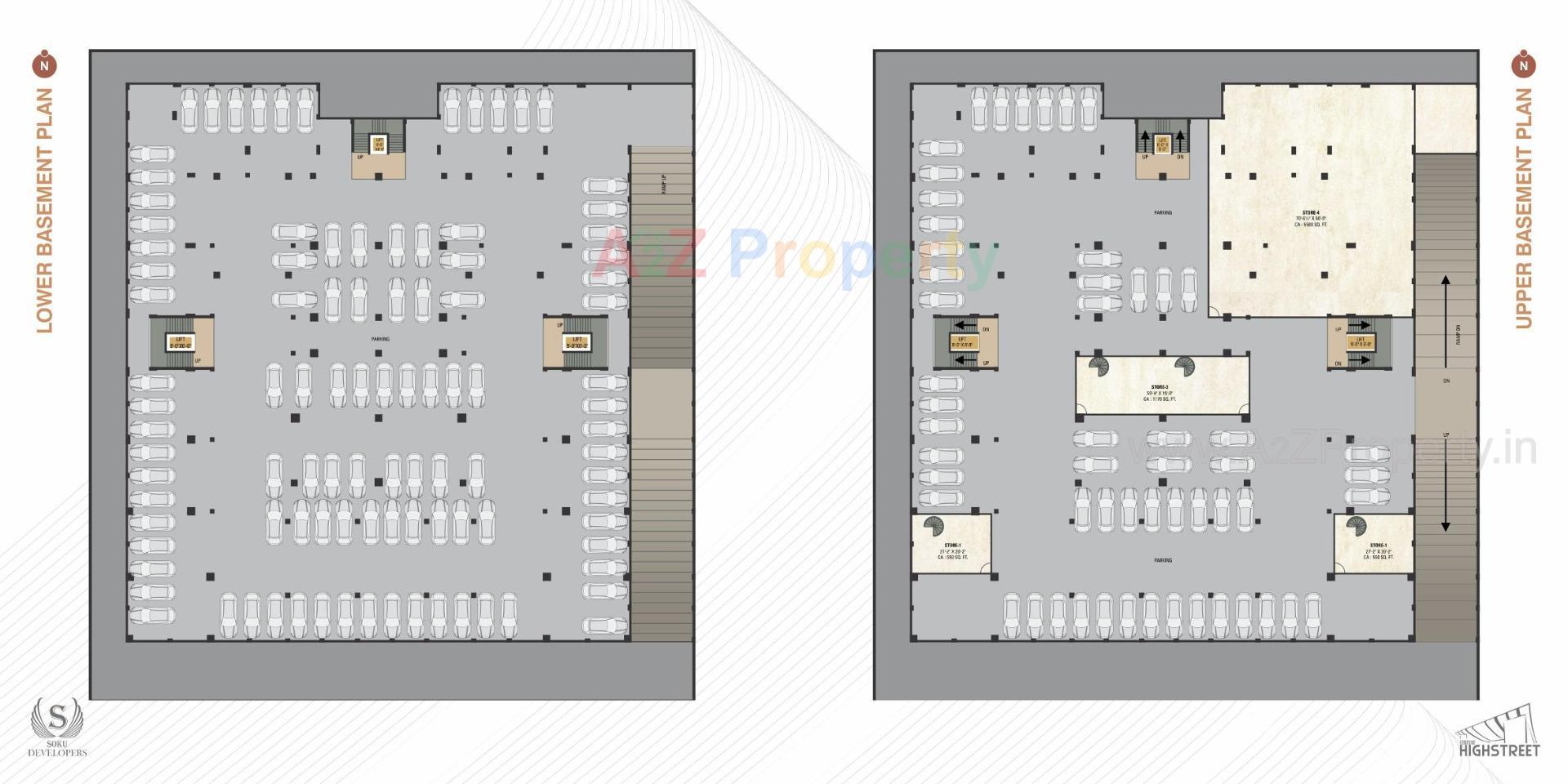 Layout of real estate project Fortune Highstreet located at Surat, Surat, Gujarat