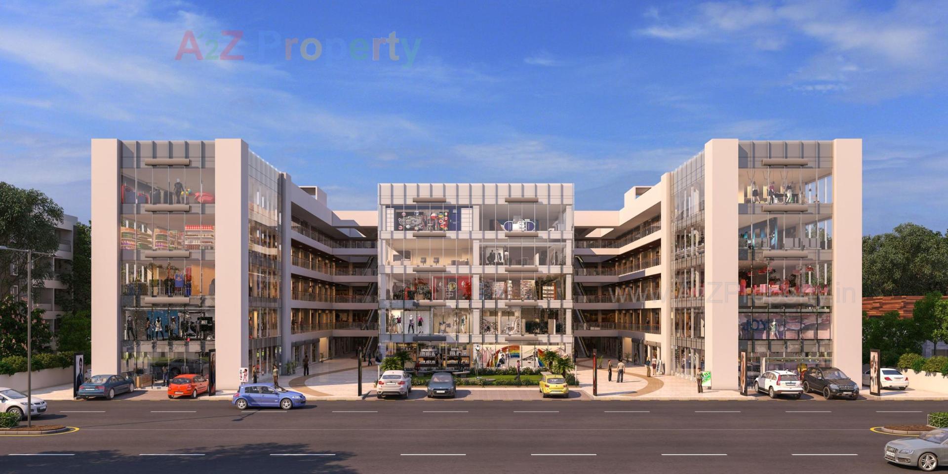 3D Elevation of real estate project Fortune Highstreet located at Surat, Surat, Gujarat