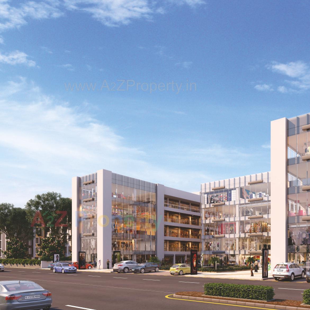 3D Elevation of real estate project Fortune Highstreet located at Surat, Surat, Gujarat