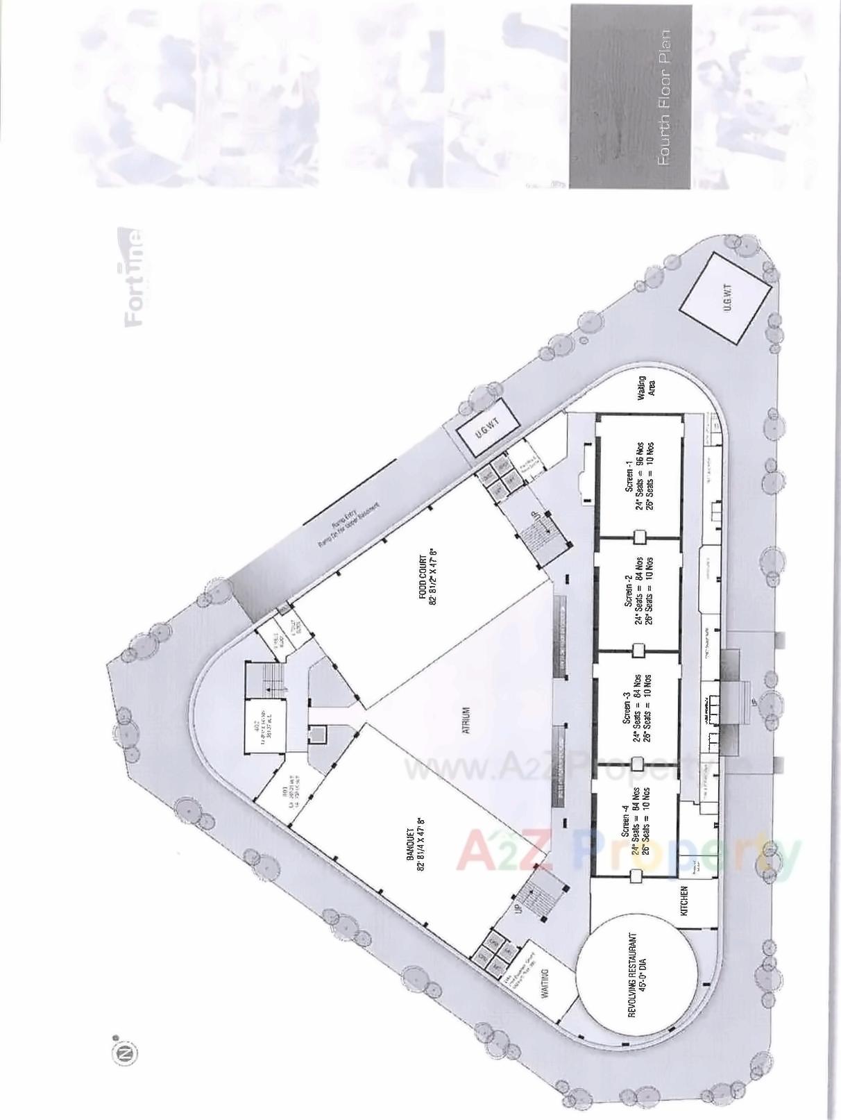 Layout of real estate project Fortune The Shopping Island located at Pal, Surat, Gujarat