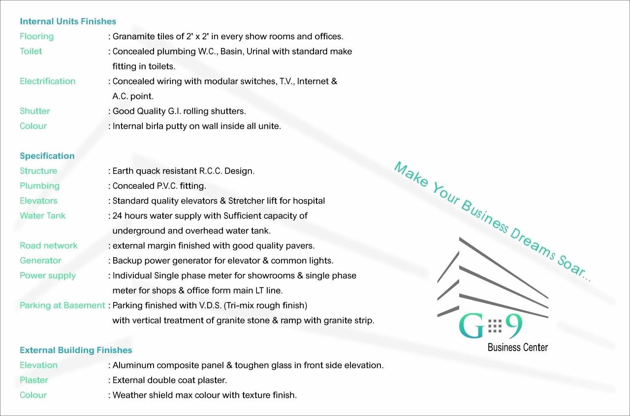  of real estate project G9 Business Center located at Karadava, Surat, Gujarat