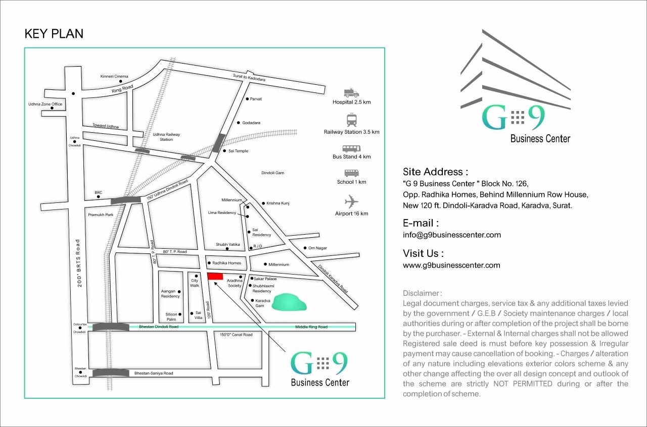  of real estate project G9 Business Center located at Karadava, Surat, Gujarat