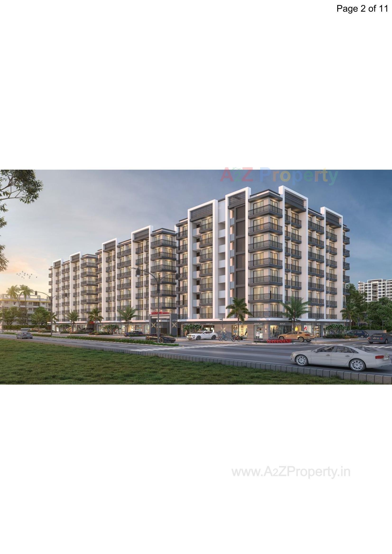 3D Elevation of real estate project Gajanand Residency located at Dindoli, Surat, Gujarat