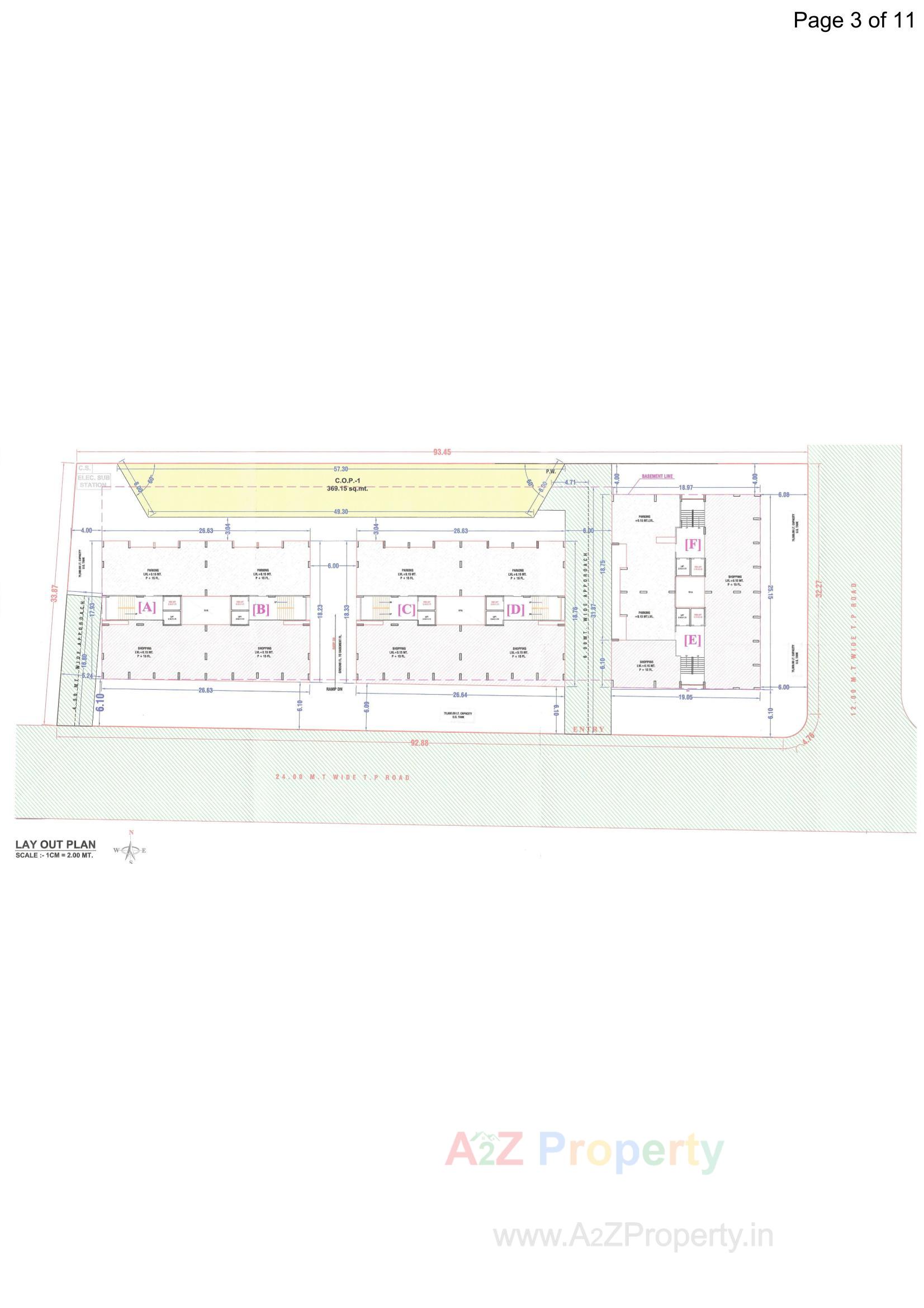Layout of real estate project Gajanand Residency located at Dindoli, Surat, Gujarat