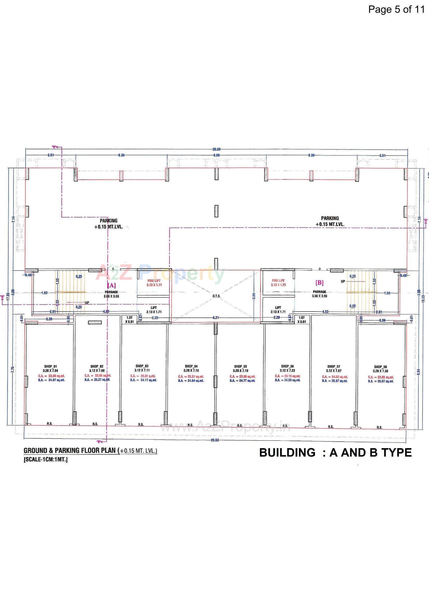 Layout of real estate project Gajanand Residency located at Dindoli, Surat, Gujarat